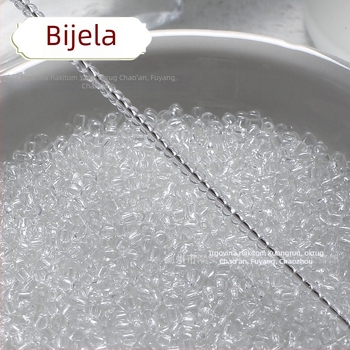 Prozirne boje staklene perle u obliku riže, 2/3 mm, ručno izrađene za DIY ukrase za kosu
