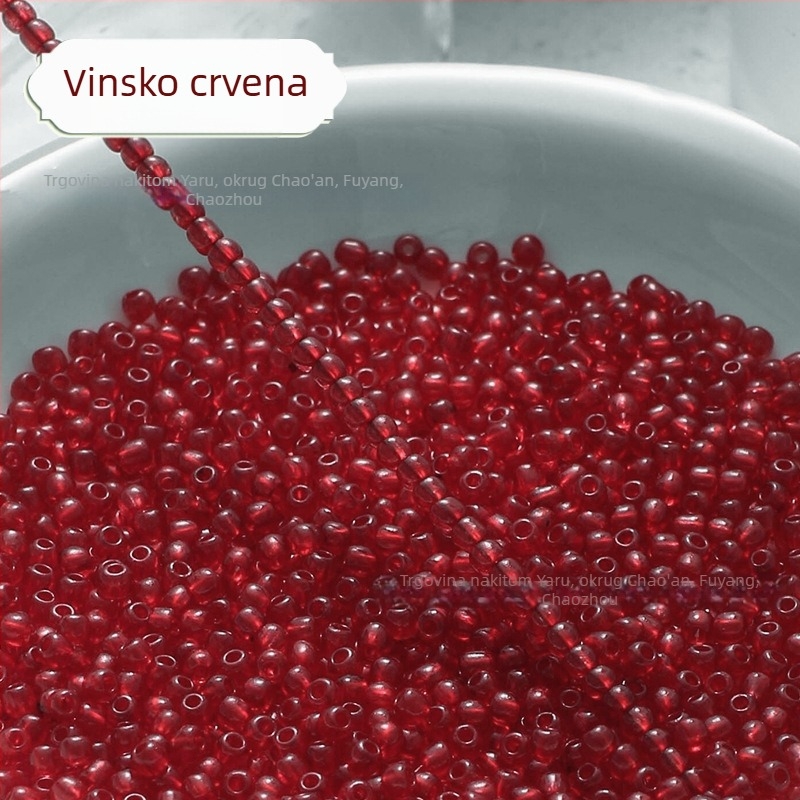Prozirne boje staklene perle u obliku riže, 2/3 mm, ručno izrađene za DIY ukrase za kosu