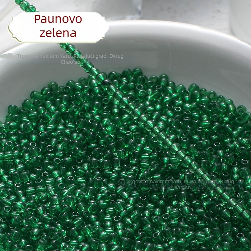 Prozirne boje staklene perle u obliku riže, 2/3 mm, ručno izrađene za DIY ukrase za kosu