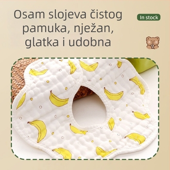 Meijia Bell 8-slojna bebava od čiste pamuk gaze, unisex, vodootporna i otporna na prljavštinu, s motivom crtani, za novorođenčad i djecu