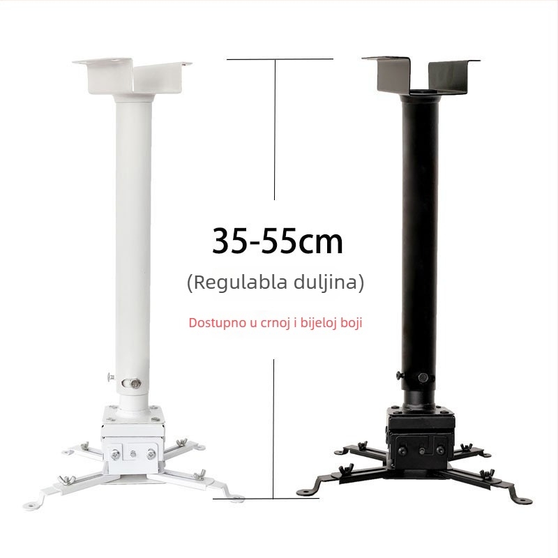 Teleskopski univerzalni nosač projektora za montažu na strop, zid ili pod – kompatibilno s BenQ i Epson
