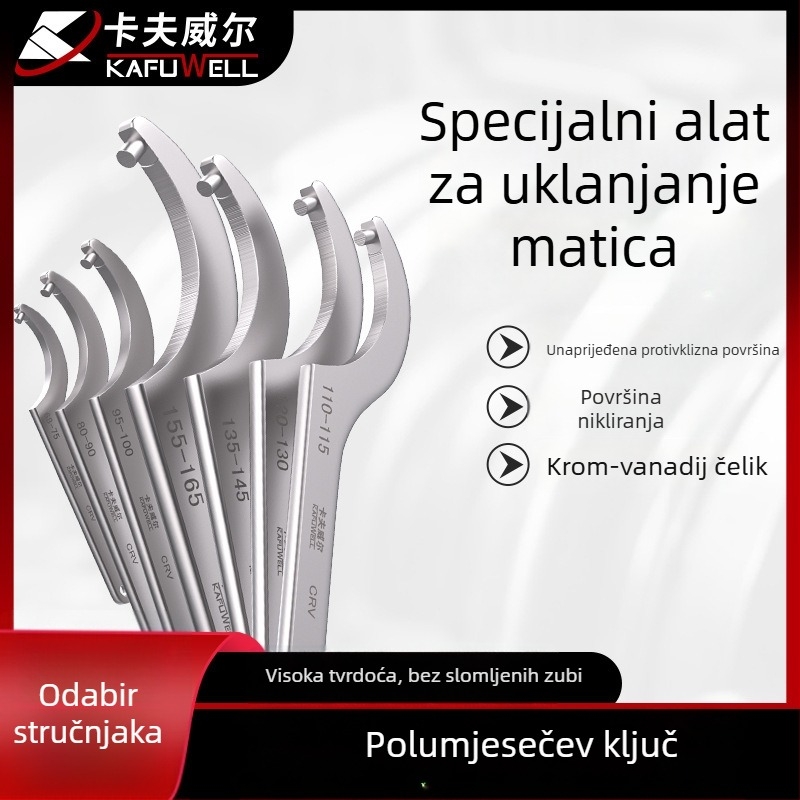 Kraftwell set alata za demontažu s kvadratnim glavama, krom-vanadij čelik, verzije 22-26 i 28-32