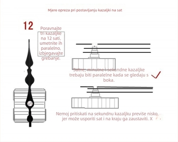 Sat s metalnim brojčanikom, plastičnim kućištem, baterijsko napajanje