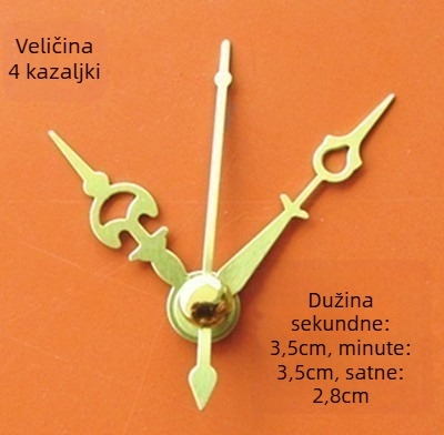 Sat s metalnim brojčanikom, plastičnim kućištem, baterijsko napajanje