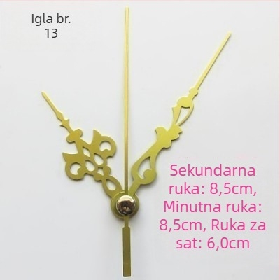 Sat s metalnim brojčanikom, plastičnim kućištem, baterijsko napajanje