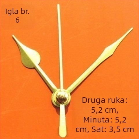 Sat s metalnim brojčanikom, plastičnim kućištem, baterijsko napajanje