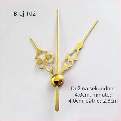 Sat s metalnim brojčanikom, plastičnim kućištem, baterijsko napajanje