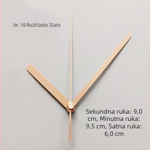 Sat s metalnim brojčanikom, plastičnim kućištem, baterijsko napajanje