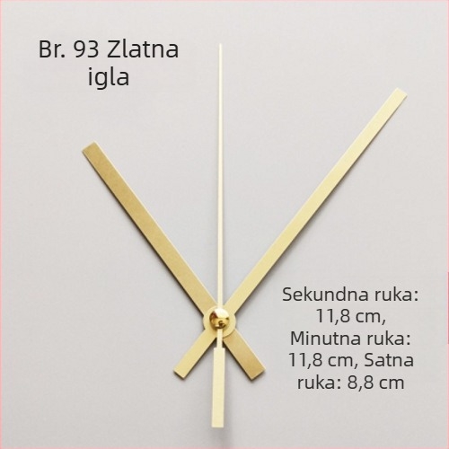 Sat s metalnim brojčanikom, plastičnim kućištem, baterijsko napajanje