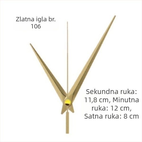 Sat s metalnim brojčanikom, plastičnim kućištem, baterijsko napajanje