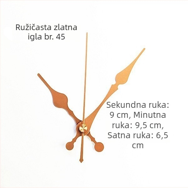 Sat s metalnim brojčanikom, plastičnim kućištem, baterijsko napajanje