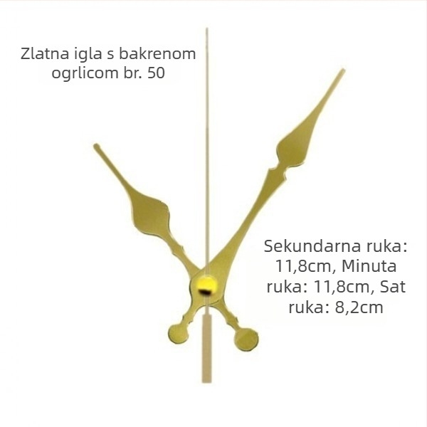 Sat s metalnim brojčanikom, plastičnim kućištem, baterijsko napajanje