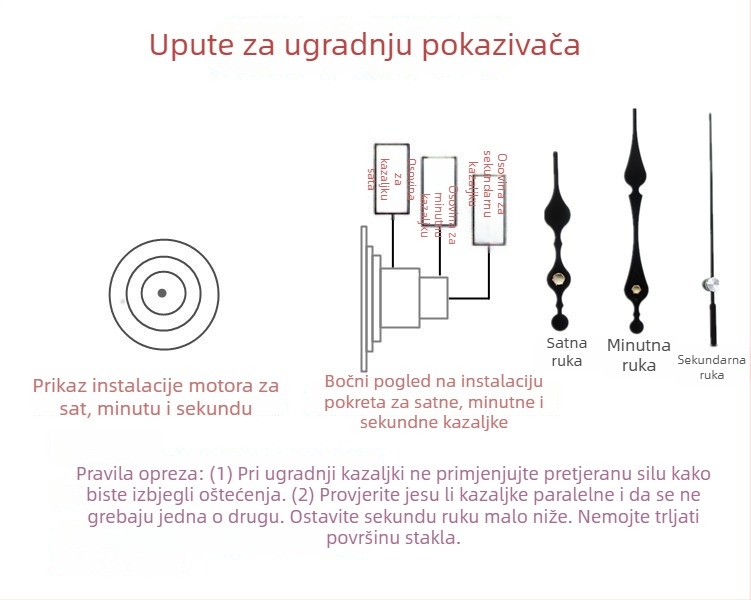 Sat s metalnim brojčanikom, plastičnim kućištem, baterijsko napajanje