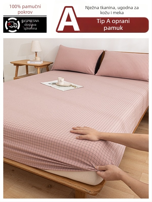 3-djelni set posteljine za jednokrevetni krevet 0,9 m, 100% pamuk, jednobojan, twill tkanina, ekološko bojanje, novi model 2025