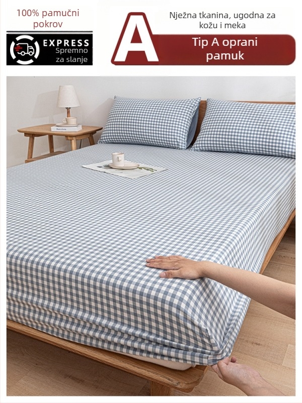 3-djelni set posteljine za jednokrevetni krevet 0,9 m, 100% pamuk, jednobojan, twill tkanina, ekološko bojanje, novi model 2025