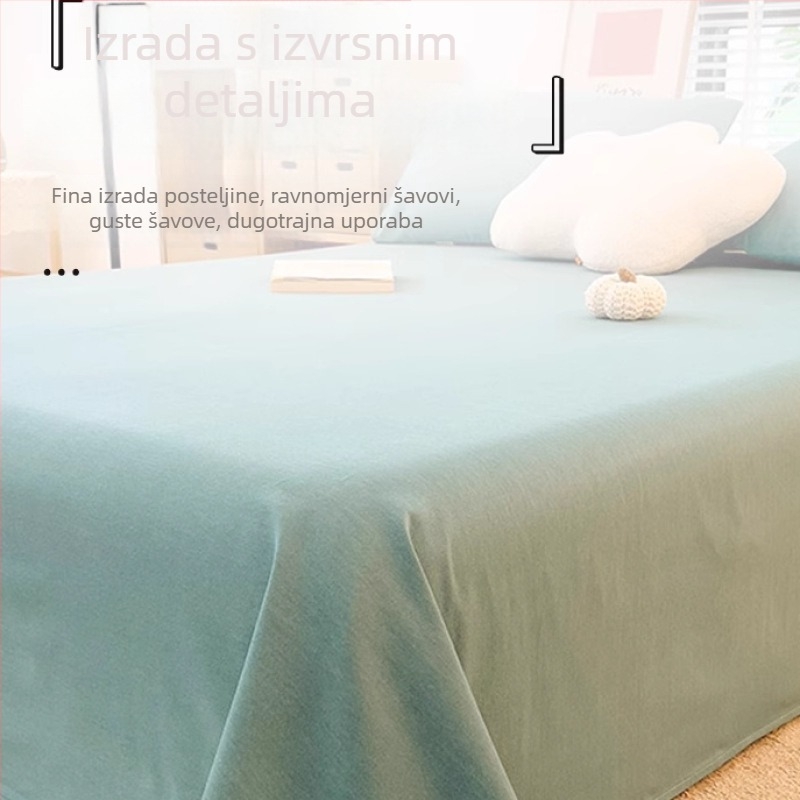 2025 nova serija od 100% pamuka s brušenom teksturom, debeli zimi – 3-dijelna posteljina za jednokrevetni krevet (čaršav, navlaka za jorgan, navlaka za jastuk)
