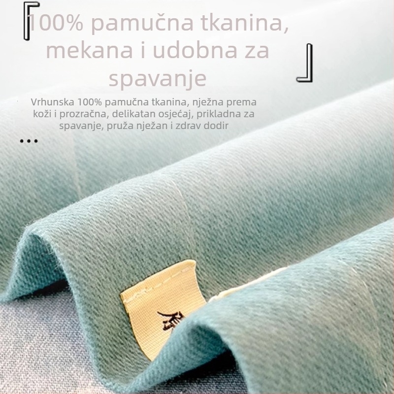 2025 nova serija od 100% pamuka s brušenom teksturom, debeli zimi – 3-dijelna posteljina za jednokrevetni krevet (čaršav, navlaka za jorgan, navlaka za jastuk)