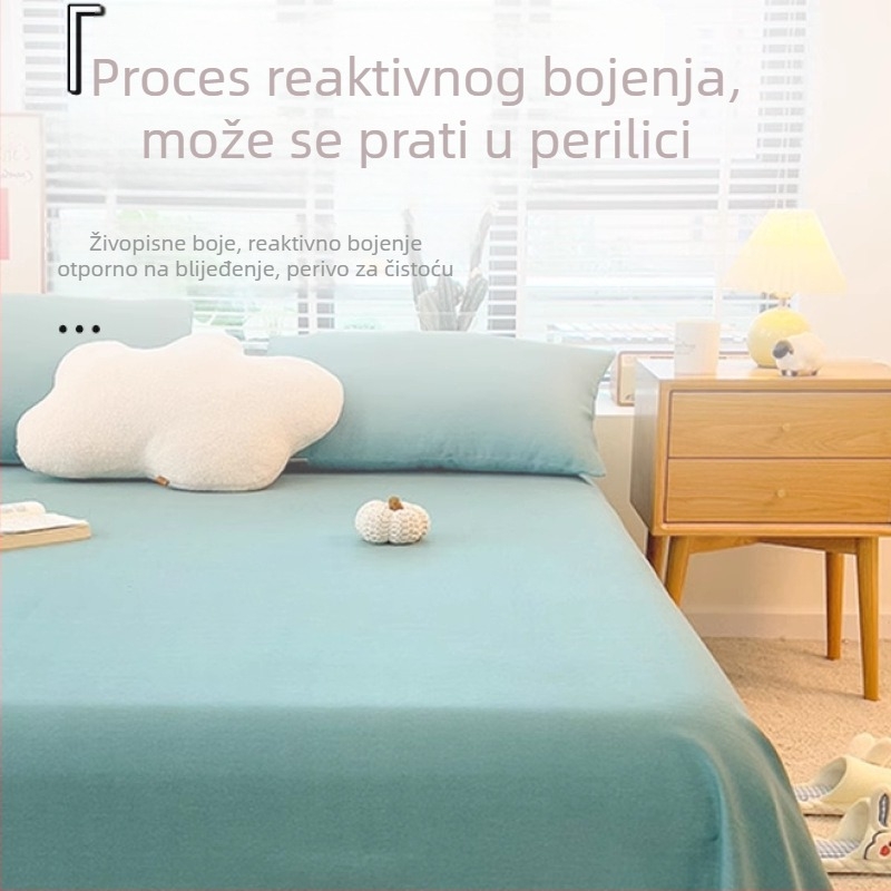 2025 nova serija od 100% pamuka s brušenom teksturom, debeli zimi – 3-dijelna posteljina za jednokrevetni krevet (čaršav, navlaka za jorgan, navlaka za jastuk)