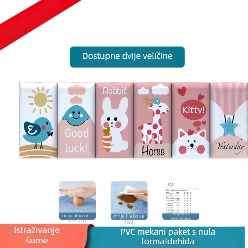 Meko podstavljeni zaštitnik zida protiv sudara za dječju sobu, tatami-stilu uzglavlje kreveta.