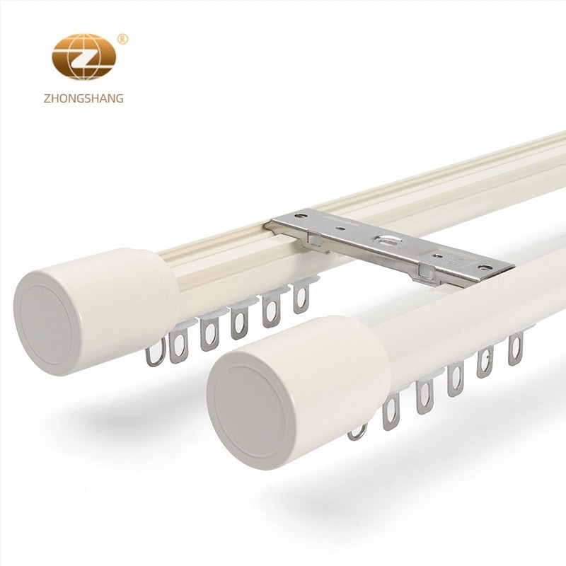Zavjesna šipka od aluminijske legure, Model 491 donja tračnica; Pribor: dekorativna glava, kotačić, nosač, brtvilo; Stil: moderni minimalizam (Model: 491; Materijal: aluminijska legura; Tip: šipka za zavjese; Pribor: dekorativna glava, kotačić, nosač, brtv