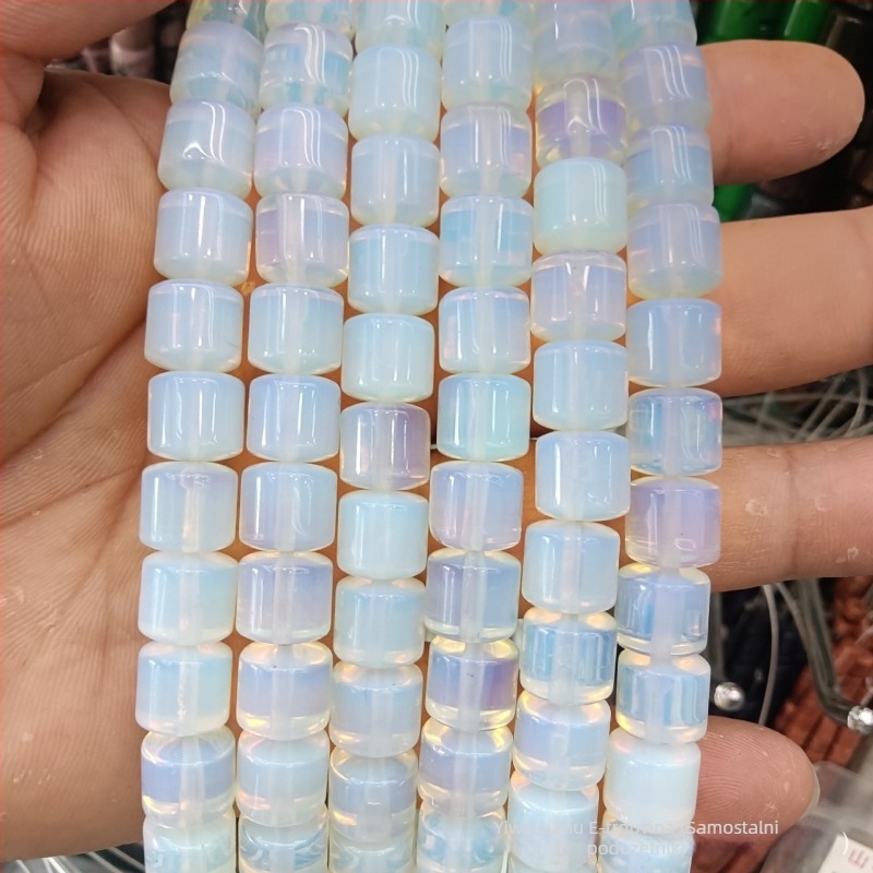 10×10 mm prirodni ahat cilindrične baril perle s zaobljenim rubovima za DIY narukvice i ogrlice, pribor za izradu nakita – polugotova serija