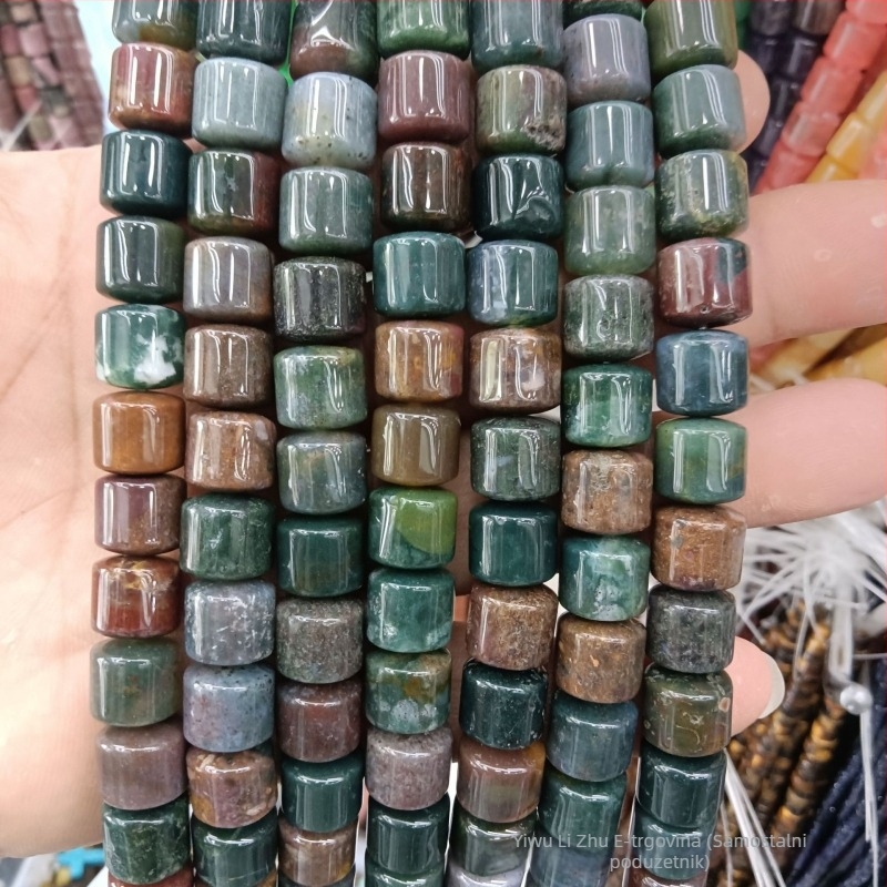10×10 mm prirodni ahat cilindrične baril perle s zaobljenim rubovima za DIY narukvice i ogrlice, pribor za izradu nakita – polugotova serija