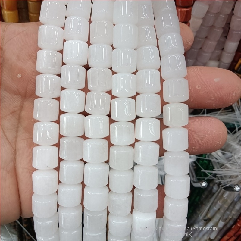 10×10 mm prirodni ahat cilindrične baril perle s zaobljenim rubovima za DIY narukvice i ogrlice, pribor za izradu nakita – polugotova serija