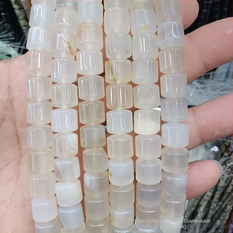 10×10 mm prirodni ahat cilindrične baril perle s zaobljenim rubovima za DIY narukvice i ogrlice, pribor za izradu nakita – polugotova serija