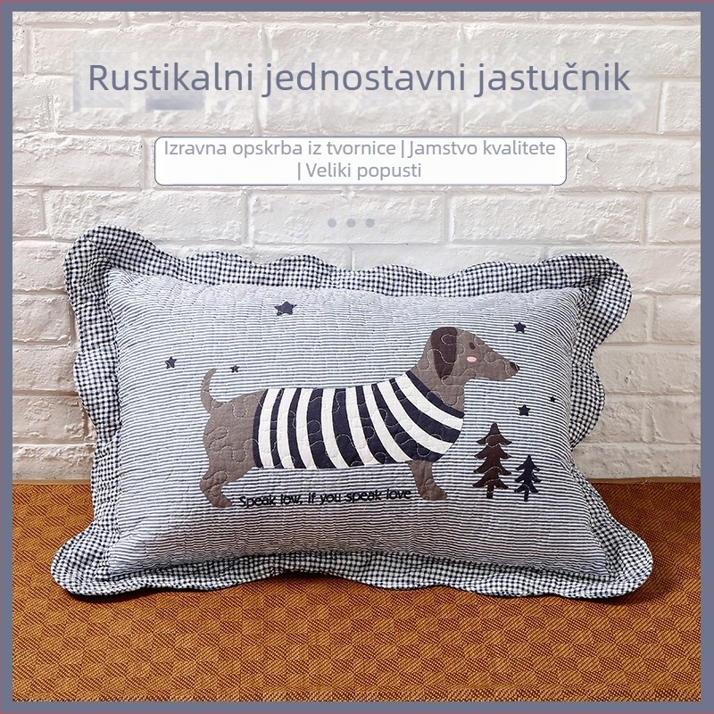 Prešivena jastučnica, 100% pamuk, pastoralno korejski slatki stil, tie-dye