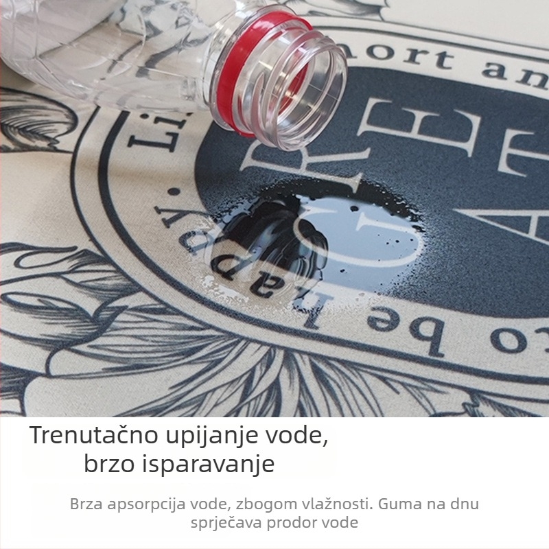 Podložak za kupaonicu od diatomita, uzorak cvijeća, otisnuta, za pranje, prilagodljiva