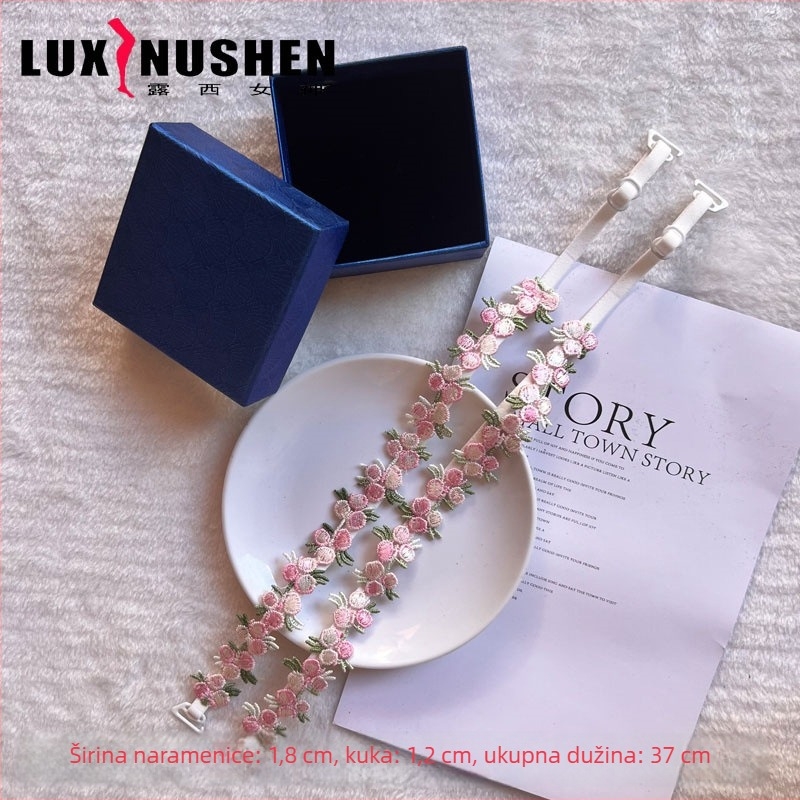 Čipkasto izvezena slip haljina s tankim trakama, najlon materijal, prozirni detalji, proljeće 2024