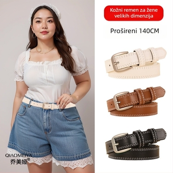 Damski tanki dekorativni pojas za traperice (Materijal: drugi; Kopča: legura; Otvaranje: kopča s iglom; Širina: tanka (<2 cm); Stil: elegantan, lagani luksuz)