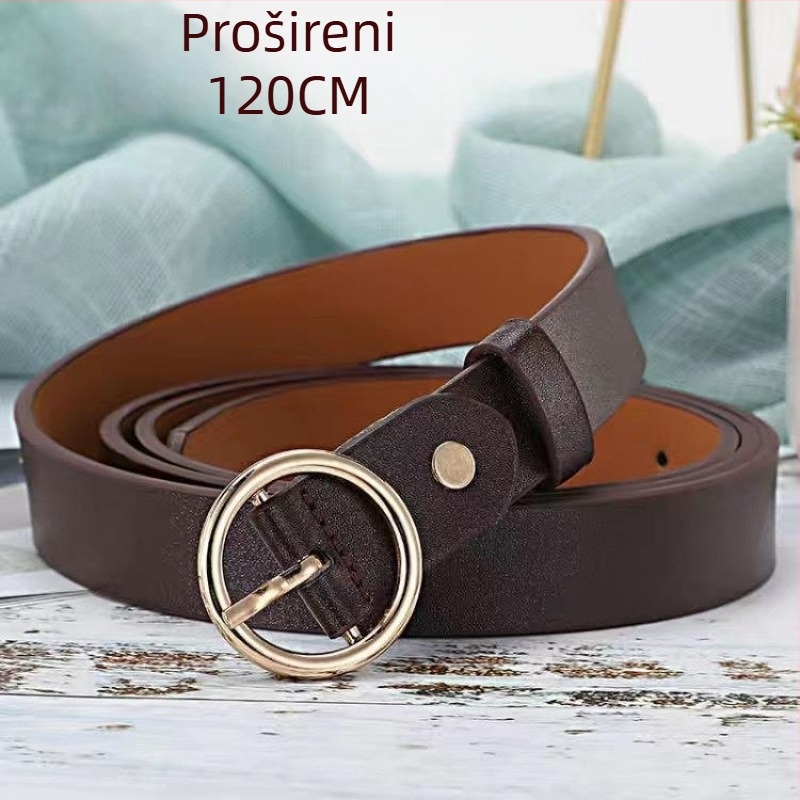 Damski tanki dekorativni pojas za traperice (Materijal: drugi; Kopča: legura; Otvaranje: kopča s iglom; Širina: tanka (<2 cm); Stil: elegantan, lagani luksuz)