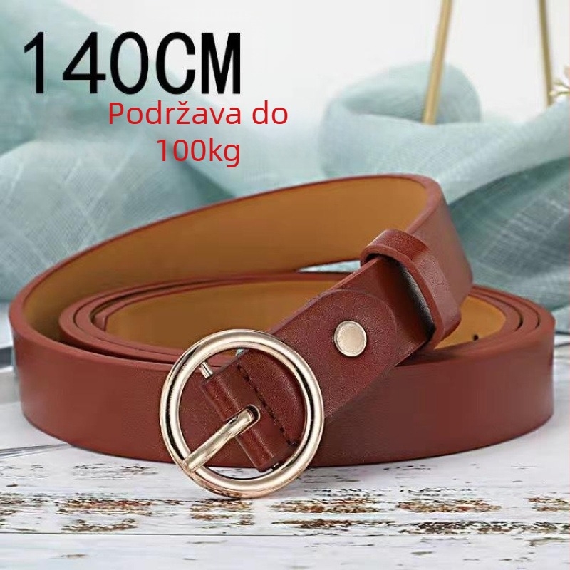 Damski tanki dekorativni pojas za traperice (Materijal: drugi; Kopča: legura; Otvaranje: kopča s iglom; Širina: tanka (<2 cm); Stil: elegantan, lagani luksuz)