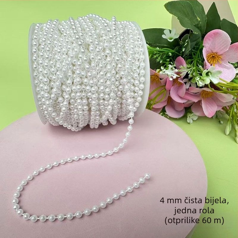 Perlena lančana zavjesa za svadbenu dekoraciju | plastične/smolne perle | elektroplating | Hongsheng marka | proljeće 2023