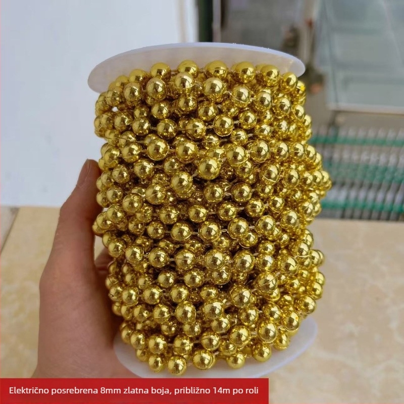 Perlena lančana zavjesa za svadbenu dekoraciju | plastične/smolne perle | elektroplating | Hongsheng marka | proljeće 2023