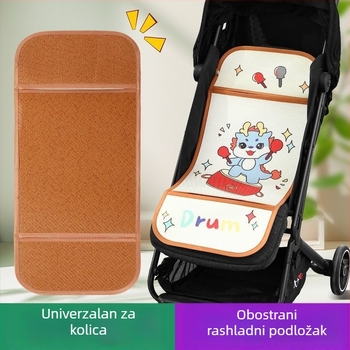 Ljetna prozračna podloga za dječje kolica, univerzalna, dvostrana, s ice silk