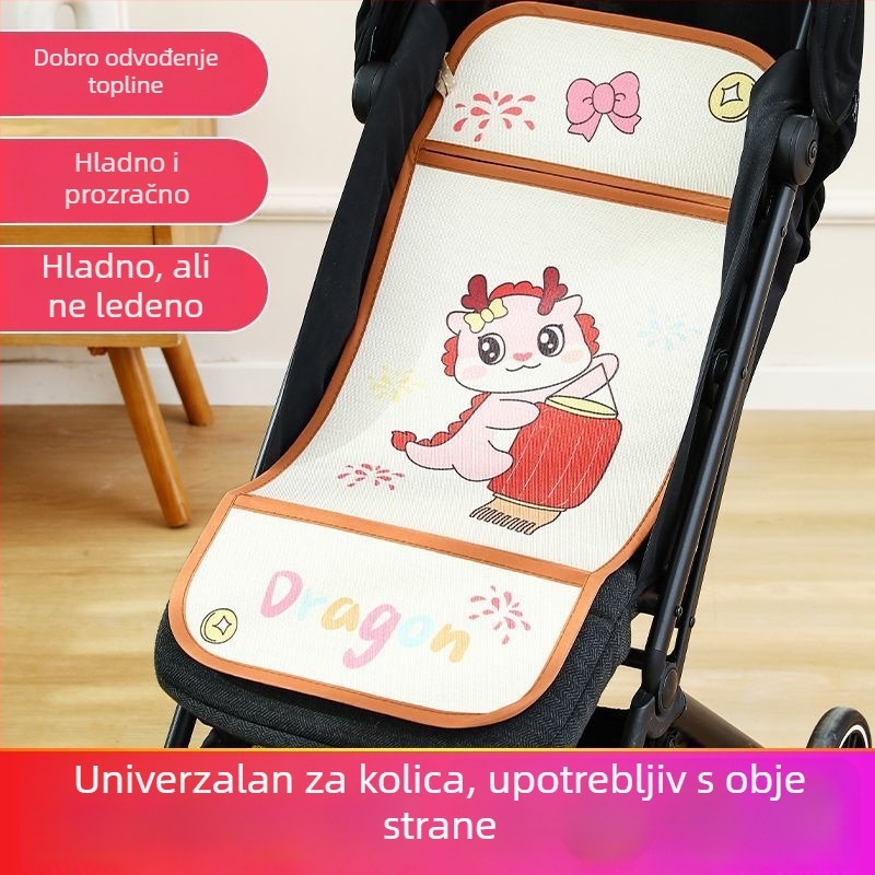Ljetna prozračna podloga za dječje kolica, univerzalna, dvostrana, s ice silk