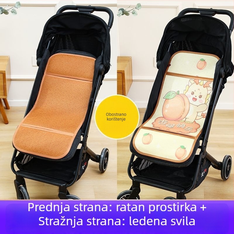 Ljetna prozračna podloga za dječje kolica, univerzalna, dvostrana, s ice silk