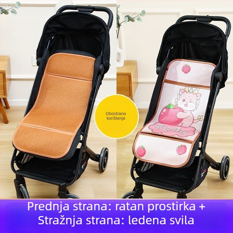 Ljetna prozračna podloga za dječje kolica, univerzalna, dvostrana, s ice silk