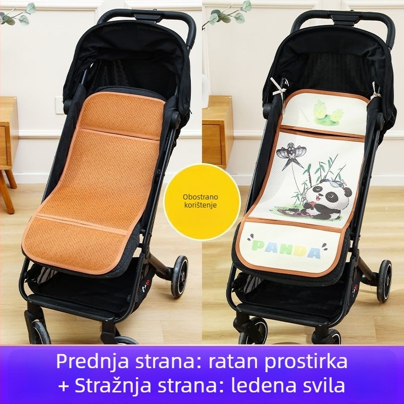 Ljetna prozračna podloga za dječje kolica, univerzalna, dvostrana, s ice silk
