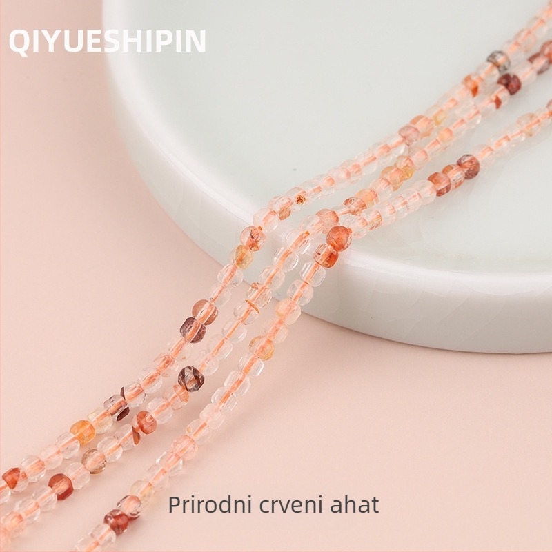 4 mm crne kristalne kubične perle za DIY
