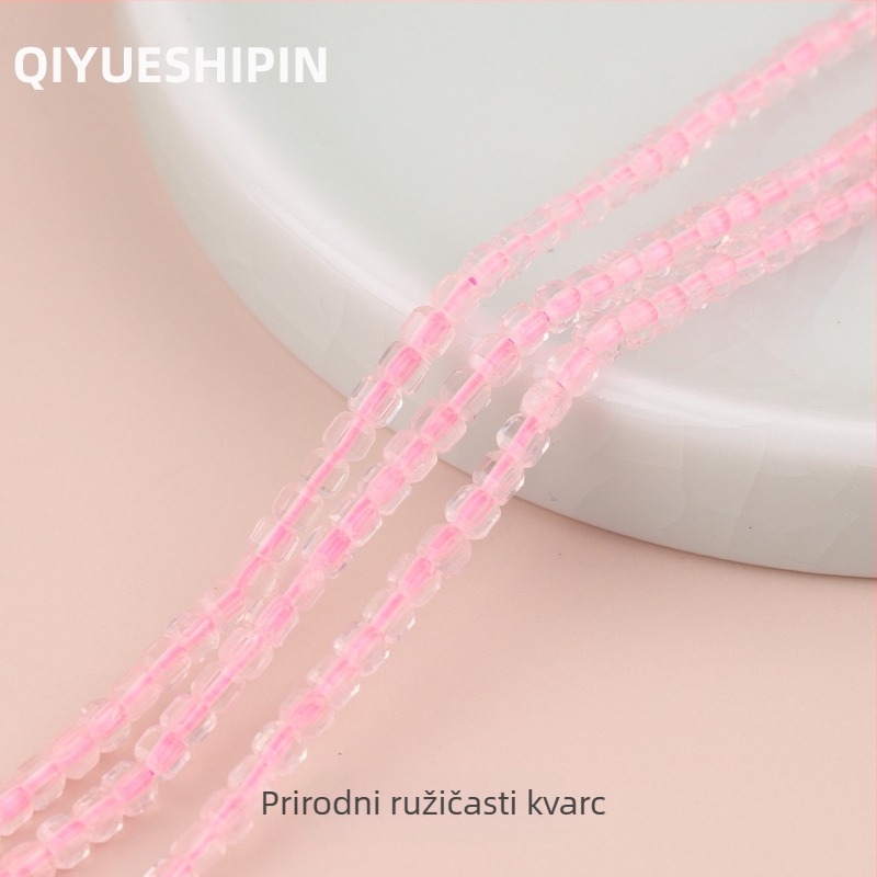 4 mm crne kristalne kubične perle za DIY