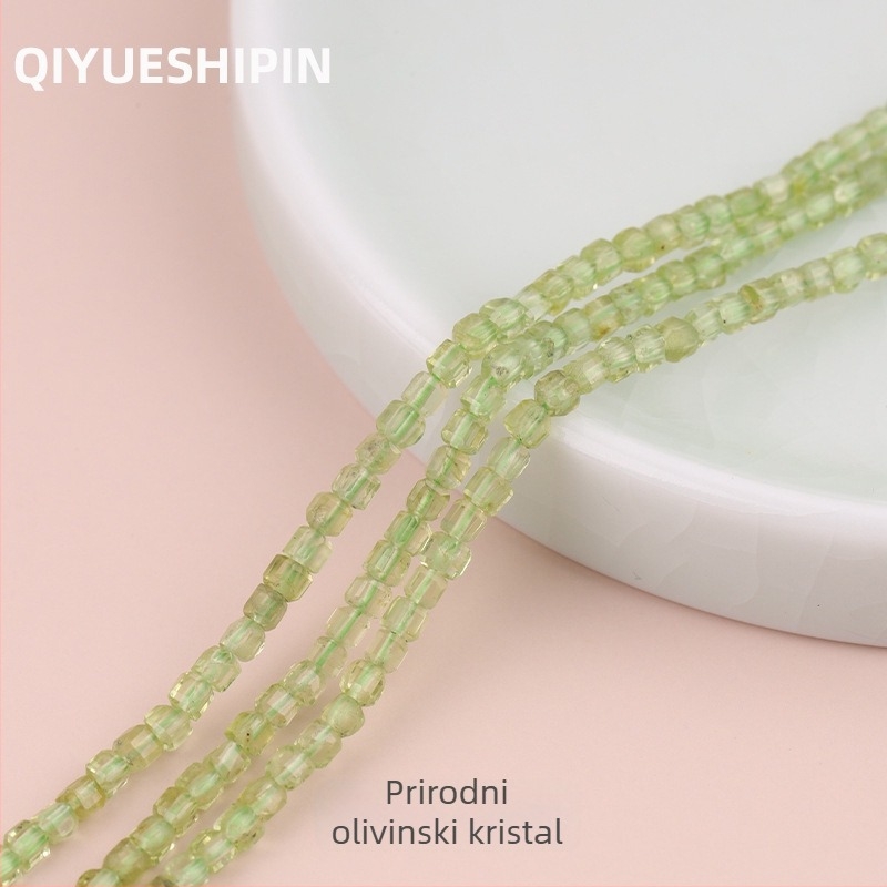 4 mm crne kristalne kubične perle za DIY