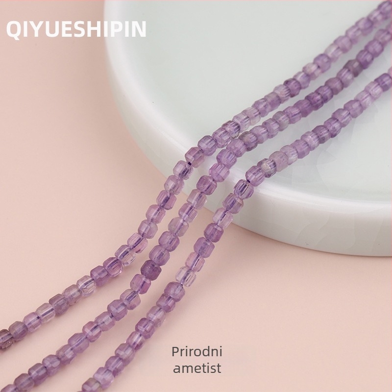4 mm crne kristalne kubične perle za DIY