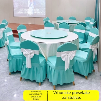 Izdržljivo elastično navlaka za stolice za bankete i sastanke, jednostavan moderan stil, drvene svadbene stolice s mašnicom