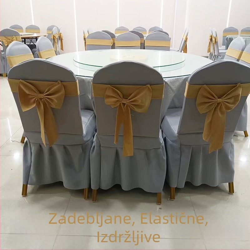 Izdržljivo elastično navlaka za stolice za bankete i sastanke, jednostavan moderan stil, drvene svadbene stolice s mašnicom