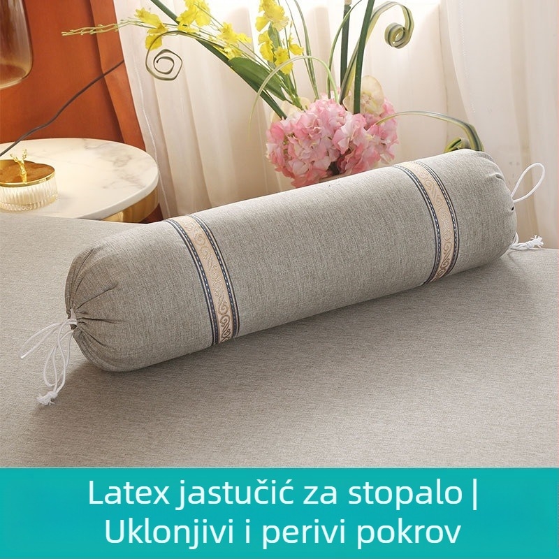 Produženi cilindrični jastuk za stopala u europskom stilu – uklonjiv i periv, punilo od svilenih vlakana, četverodijelni set