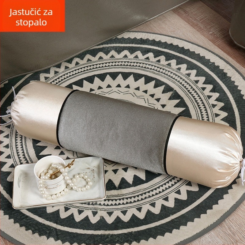 Produženi cilindrični jastuk za stopala u europskom stilu – uklonjiv i periv, punilo od svilenih vlakana, četverodijelni set