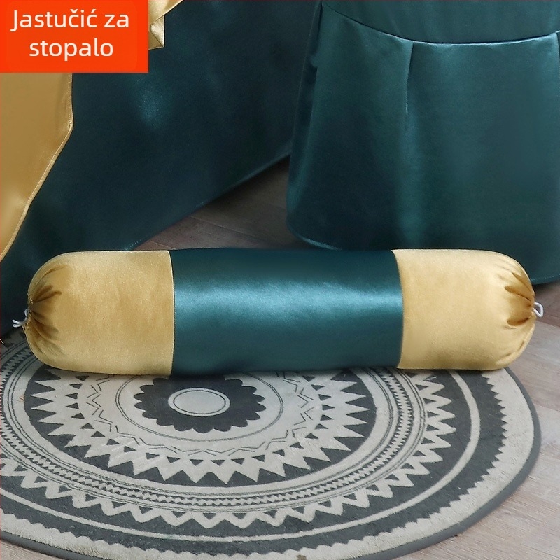 Produženi cilindrični jastuk za stopala u europskom stilu – uklonjiv i periv, punilo od svilenih vlakana, četverodijelni set